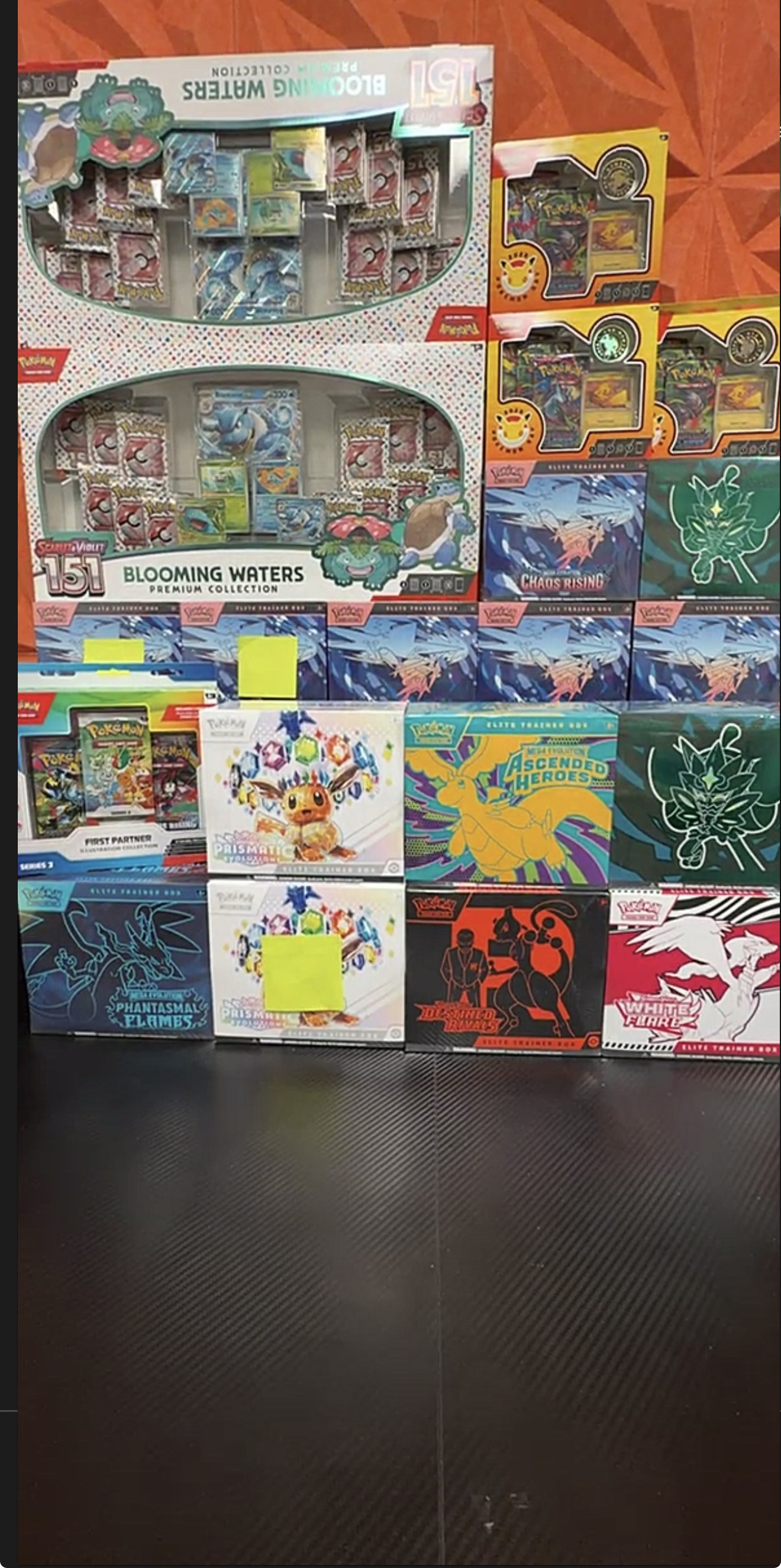 Pokémon Trading Card Game boxes and premium collections.